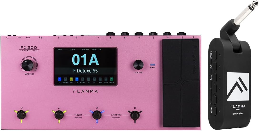 FLAMMA Guitar Headphone Amp with FX200 Multi Effects Processor