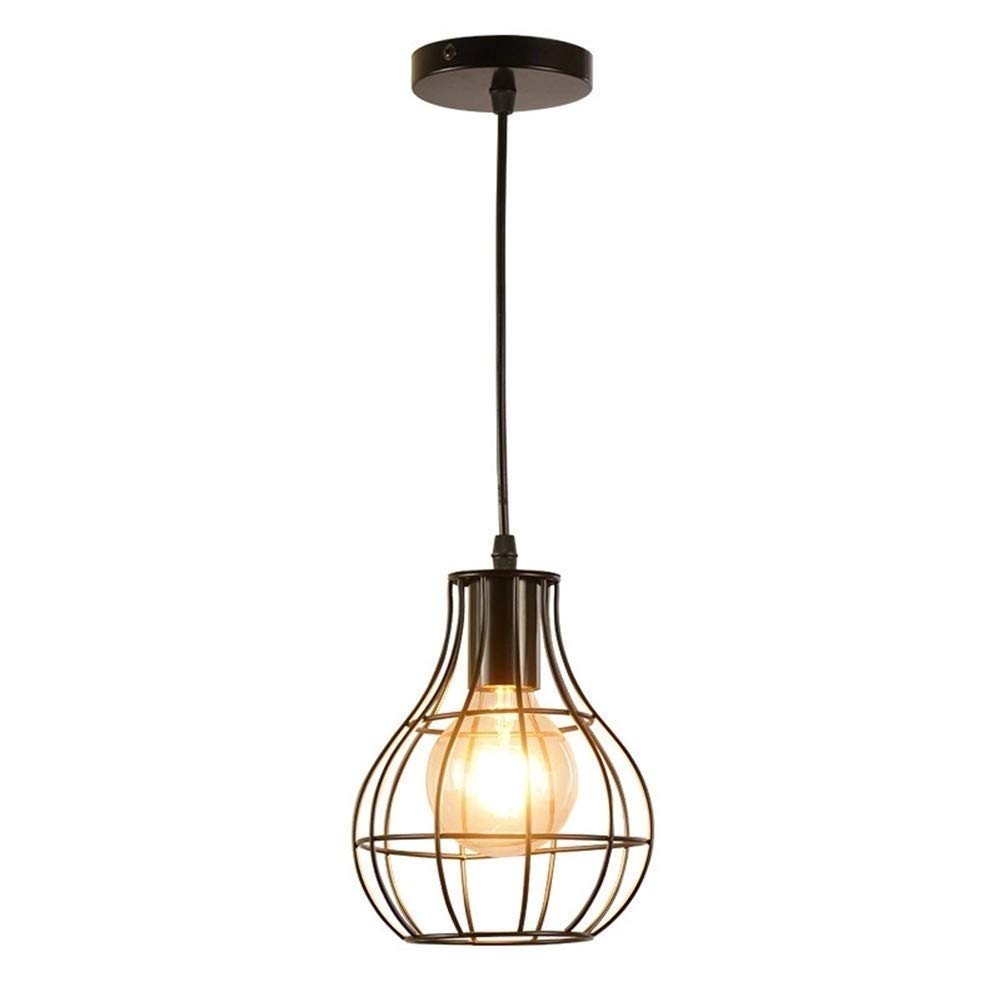 Lustre Rétro Créatif E27 en fer forgé traité antirouille, luminaire suspendu haut de gamme