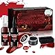 YUNYAKARSA Kunstblut Halloween Schminke Set, 60ml Fake Blood Spray + 60ml Tropfendes + 40ml Geronnenes Blutplasma + 1 Schwamm, Halloween Make Up, Abwaschbar Fake Blut für Vampir Zombie Monster