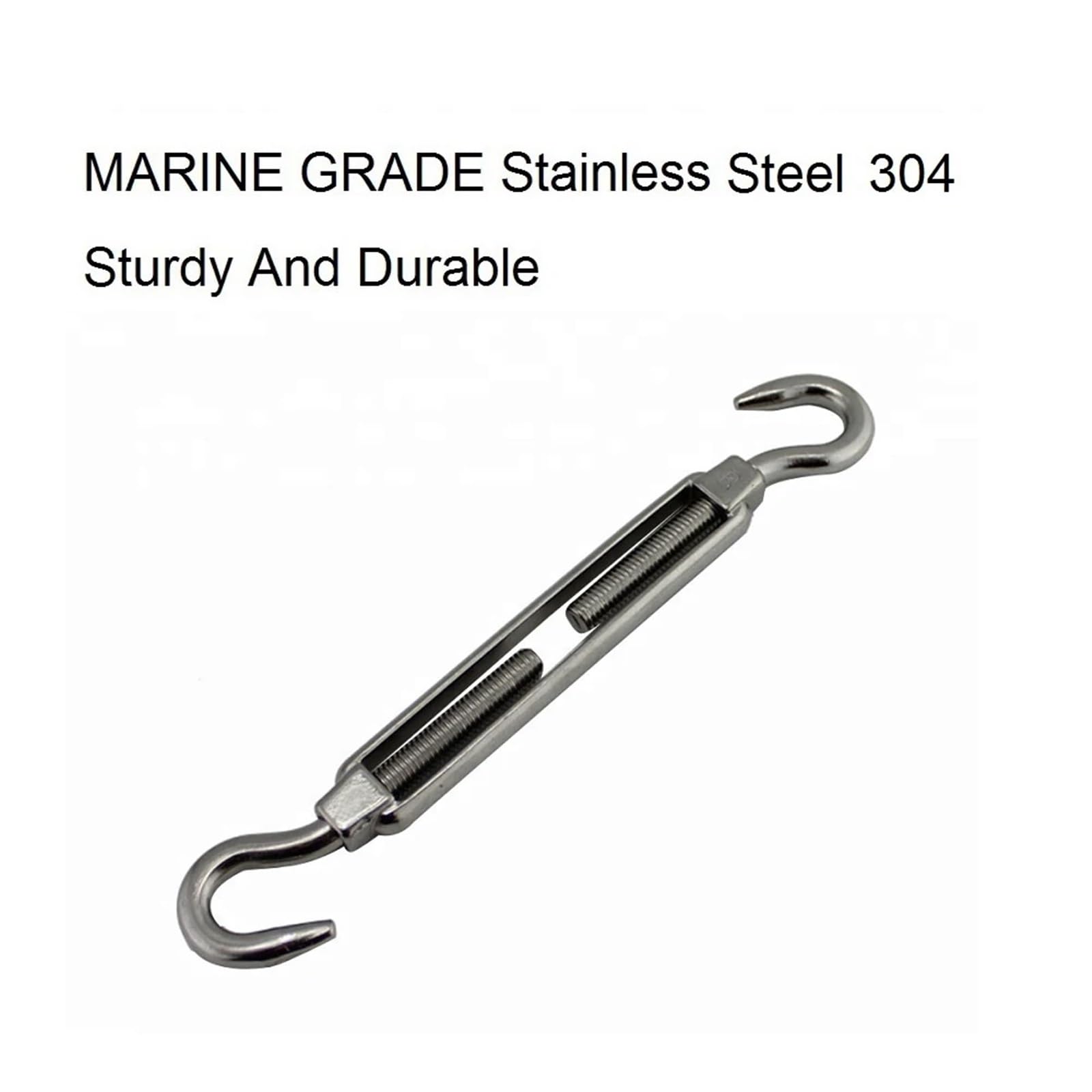 Tendifilo a tenditore, Tensione per impieghi Grav 5 Pezzi in Acciaio Inox 304 tenditore Gancio e Gancio Fune Metallica Tensione Pesante M5 M6 M8(M8)