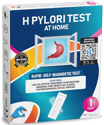 ADESTE H Pylori Test at Home | Helicobacter Pylori Test Kit with Stool Sample | High Accuracy 97.8% | Result in 10 Minutes | Easy to Use