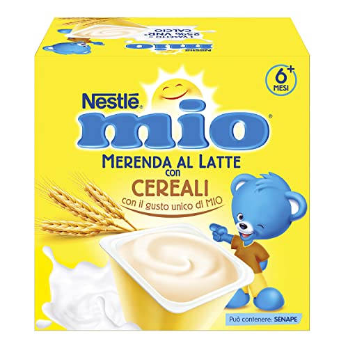 NESTLÉ MIO Merenda al Latte Cereali, 4 Vasetti da 100 g (400 g)