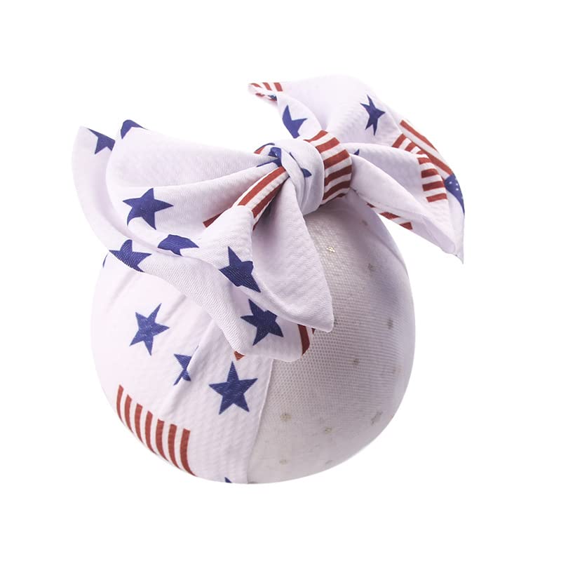 American Flag Headband Turban Baby Hair Band Bow Independence Day Bowknot JHN40 (-Turban Bow A)3
