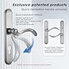 MaxxGeek Storm Door Handle Accessory Set fit Pella Storm Door Handle Replacement Part, with Key and Lock Cylinder, Mortise Lock Not Included (Brushed Nickel)