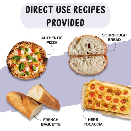 Image of Alla's Posh Flavors Dry Active Sourdough Starter | Instant Culture for Homemade Artisan Bread, Baguette, Ciabatta, Focaccia & Pizza Crust | Direct Use | Commercial Yeast Replacement | 5 x 10 g Sachets