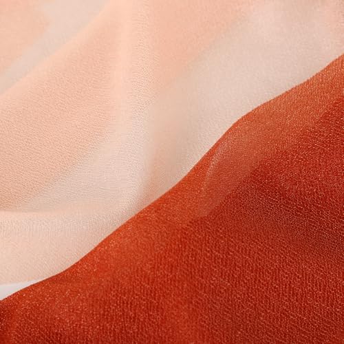 KEEMEN 16 szt. dekoracji korytarzy na ceremonię ślubną 250 cm, poliestrowe przędzy, oparcie krzesła z wstążkami na przyjęcie weselne, dekoracja krzesła (ochra i koralowa brzoskwinia)