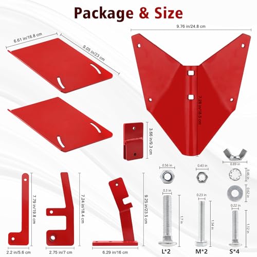 15683 Hiller-Furrower Kit for Rear Tine Tillers, Adjustable Wing and Three Connection Tiller Attachment for Large and Small Areas of Land Cultivation, Easy to Install & Widely Compatible