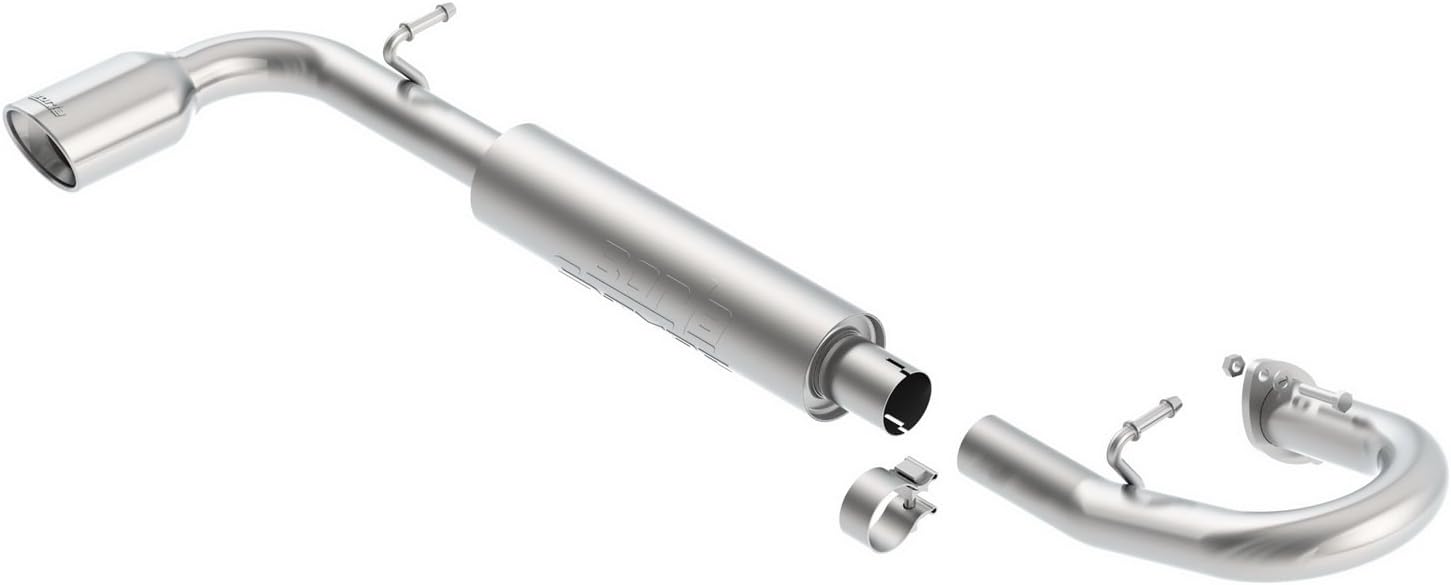 BORLA 11813 Axle-Back Performance Exhaust System for 2011-2016 Scion tC 2.5L 4 Cyl. T-304 Stainless Steel S-Type Sound Single Left Rear Exit Single 4.25" x 3.5" Oval Polished T-304 Stainless Steel Tip