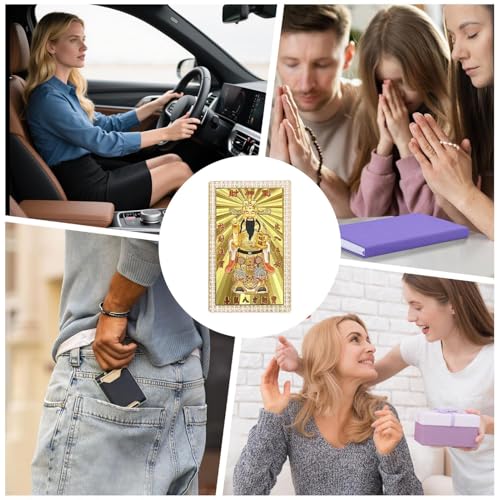 Genérico Tarjeta Dorada - Dios de la Riqueza | Tarjeta Tradicional Portátil Dorada - 2026 Llega El Dios De La Riqueza, Las Riquezas Ordenan Metal, Oro, Tarjetas, De Saludo, Coleccionables, Hogares, - imagen 5