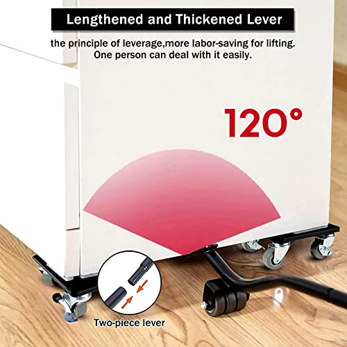 Tnicet Furniture Mover Dolly With 4 Wheels,Heavy Duty 3080Lbs Load Capacity,Easy Furniture Lifter Mover Tool Set With Anti-Slip Pad, 4 Pack #TOP4