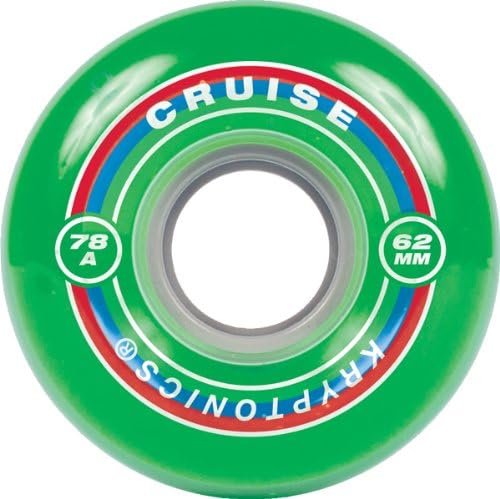 Kryptonic Cruise 62mm 78A Skateboard Wheels, Green