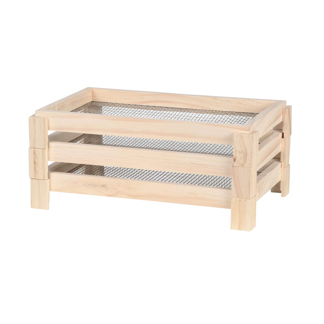 EsschertDesign, essiccatore per erbe aromatiche, in legno, 23 x 36 x 16 cm, impilabile, 3 strati di asciugatrice, spezie e piante