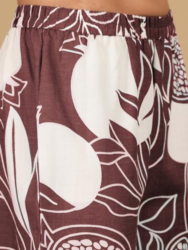 Image of Varanga Women-Gota Detailed Ethnic Floral Printed Kaftan & Trouser