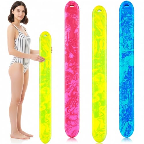 Hollowfly Large Pool Foam Floats 45 Inches Universal Swimming Floating Water Board Outdoor Pool Swirl Water Exercise Accessories for Lake River Swim Spa (Rose Red + Green + Blue,3)