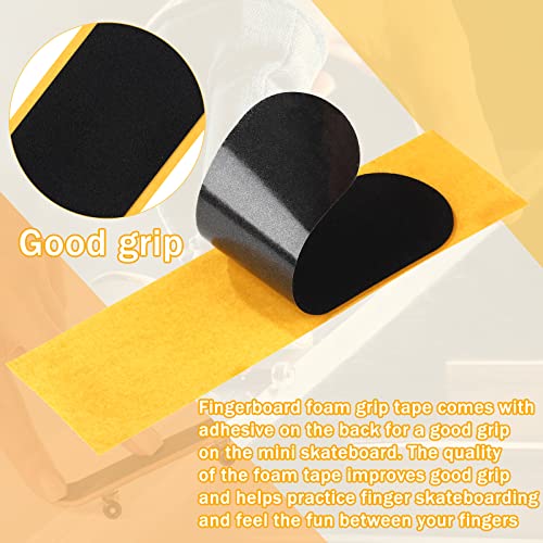 6 Pieces Fingerboard Foam Grip Tape Black Fingerboard Grip Tape Finger Skateboard Foam Tape Non Slip Finger Toy Skateboards Tape Stickers For Fingerboard Toys #TOP2