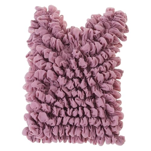 Bottone Bolsa plegable para comestibles, plisada, elástica, de gran capacidad, para compras, rosa roja
