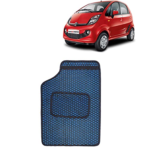 Image of Kingsway Dotted Design Car Floor Foot Mats Universal Fit for Tata Nano, Model Year : 2008 Onwards, Water and Dustproof, Color Blue, Set of 5 Pieces