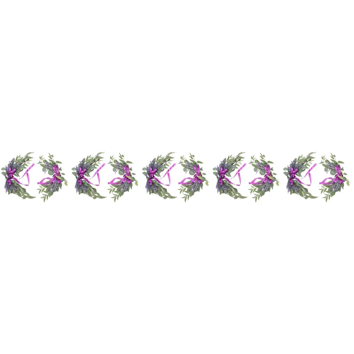Warmhm 10 Pcs Lavender Flower Decoration Wedding Sign Floral Arrangements Eucalyptus Wreaths for Front Door Flower Decors Front Door Sign Coronas Para Puertas Flower Door Plastic Simple