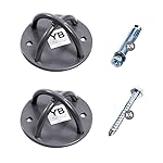 Ceiling Hooks - Industrial Strength Hold Up to 600 lbs, Includes Anchors & Bolts Yoga Starter Set - Suitable for Gym Rings, Suspensions, Indoor/Outdoor Use