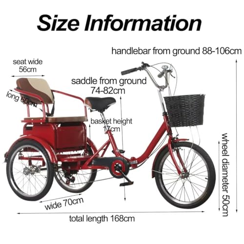 Triciclo Plegable para Adultos y Mayores 20in miniatura 3