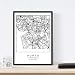 Nacnic Lámina Mapa de la Ciudad Porto Estilo nordico en Blanco y...