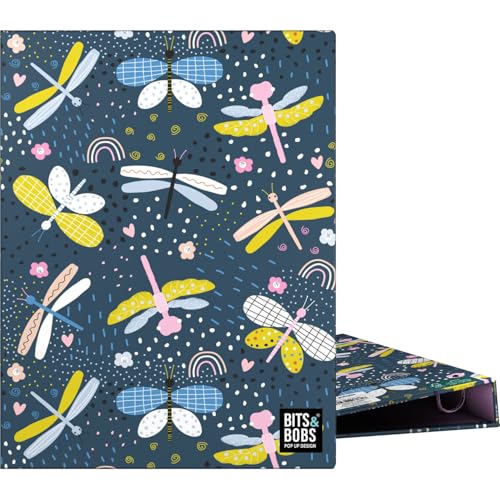 Grafoplas - Carpeta de Anillas A5, Diseño Dragon Fly Bits&Bobs,