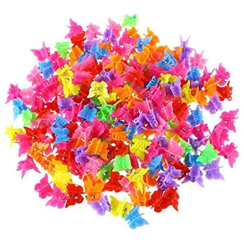 50 Pcs Butterfly Hair Clips Claw Barrettes Cute Clips Colorful Hair Clips Mini Hair Claw Clips for Girls Women Kids Cover