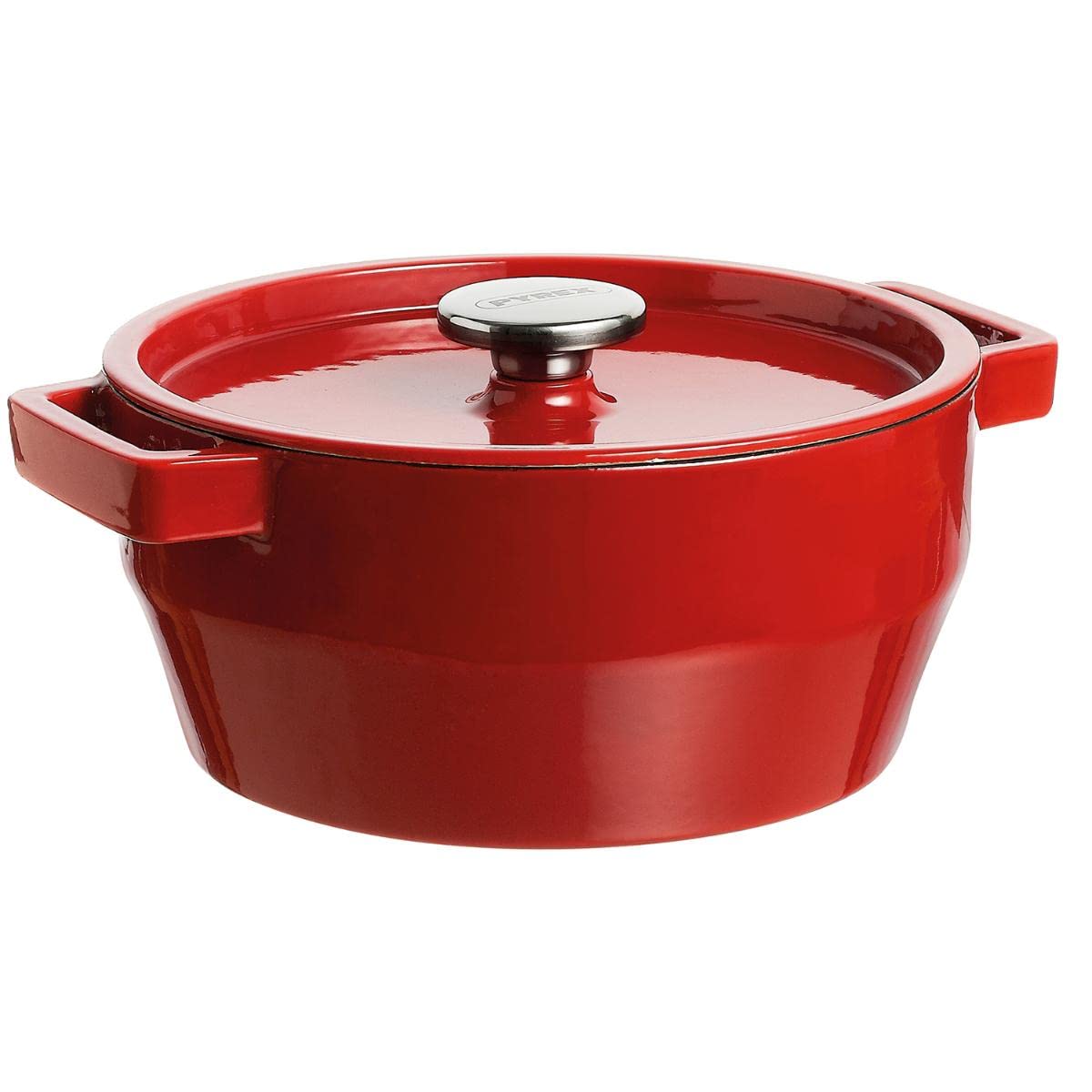 Pyrex - SlowCook - Cocotte Ronde en Fonte Compatible tous Feux dont Induction Ø 28 cm