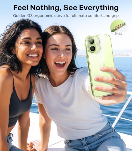 Image of TORRAS for iPhone 17 Case Crystal Green, Anti-Yellowing, Green 6.3 inch
