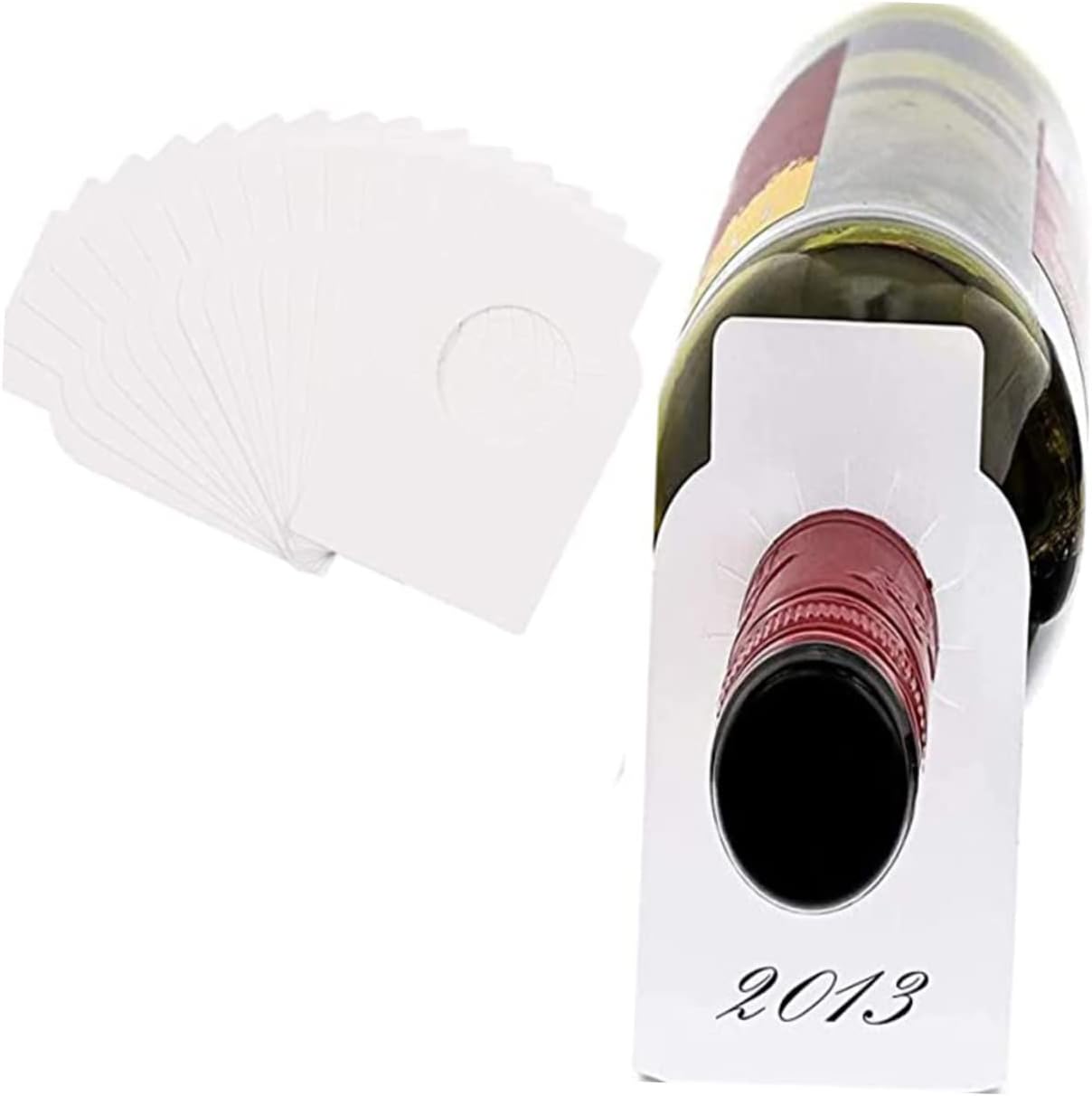 PRETYZOOM 200pcs Double-sided Blank Wine Bottle Tags Multi-functional Labels for Cellar Information Tags for Organizing Wine and Beverage Bottles