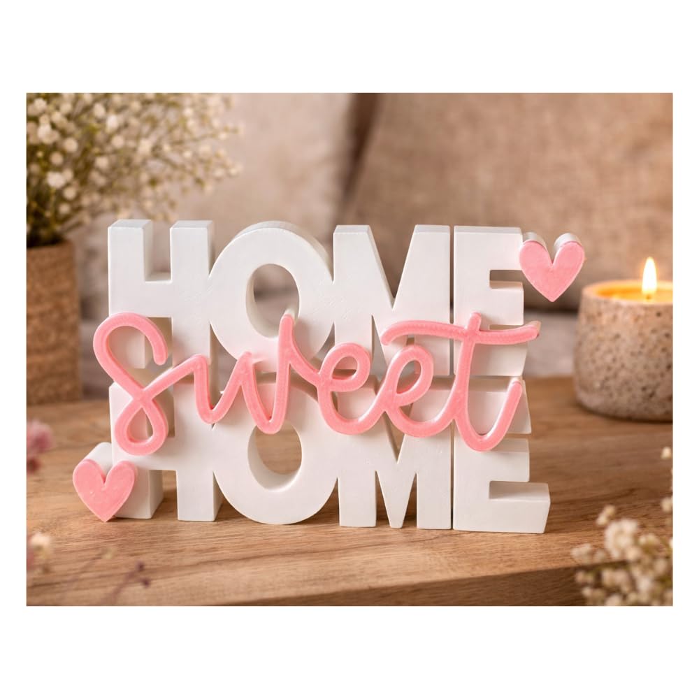 Home Sweet Home Decorative Showpiece with Sweet Word | Housewarming Gift for New House | Romantic Couple Decor for Bedroom Living Room | Anniversary Valentine Gift-image-17