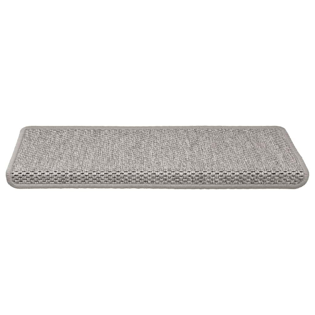 vidaXL Samoprzylepne nakładki na schody, 15 szt., 65x21x4 cm, srebrne