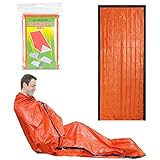 Saco de Dormir Emergencia, Superpow Mantas Termica de Aluminio Ligero e Impermeable, Sacos de Vivac, Supervivencia Bivy...