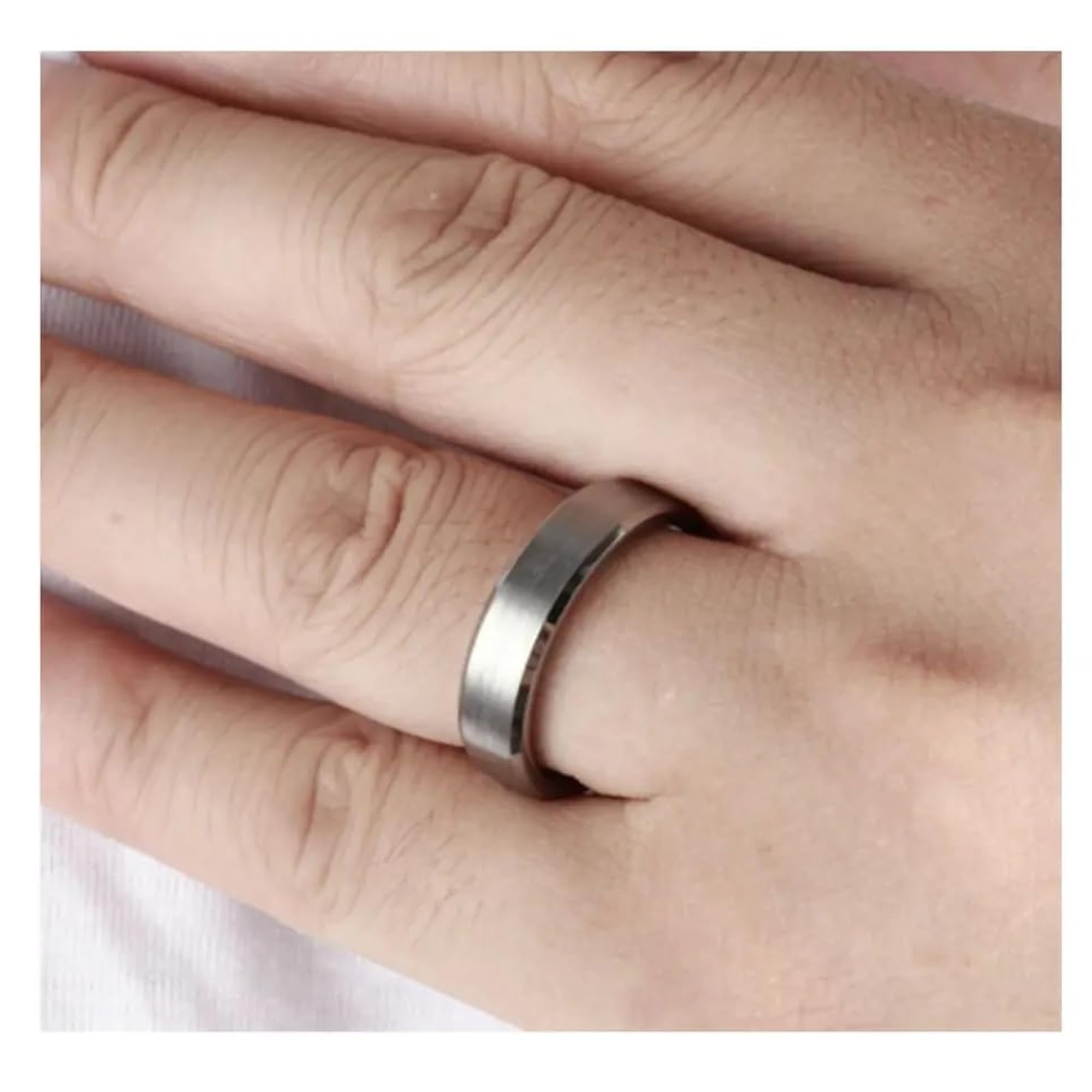 Stainless Steel Couple Rings Heart Love Proposal Band
