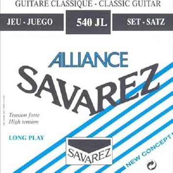 Savarez 540JL High Tension Strings for Classical Guitars with Tailpiece - Alliance Trebles, Classic Basses, Full 6 String Set