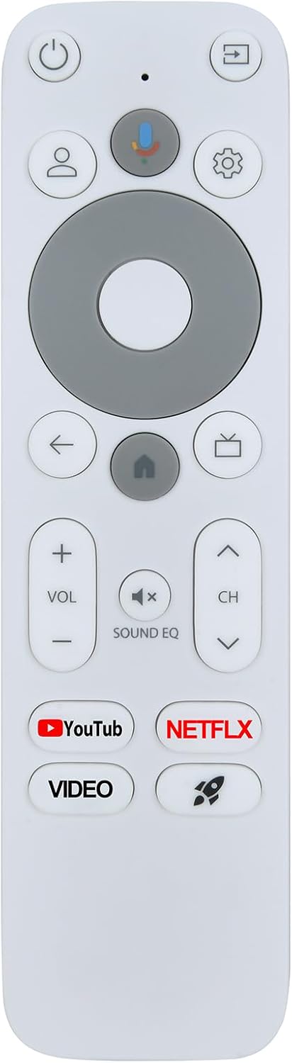 RETROSUN Replacement Voice Remote Control Compatible with XGIMI Streaming Dongle, for Homatics Stick HD Android TV R-C-OHS-C008, White