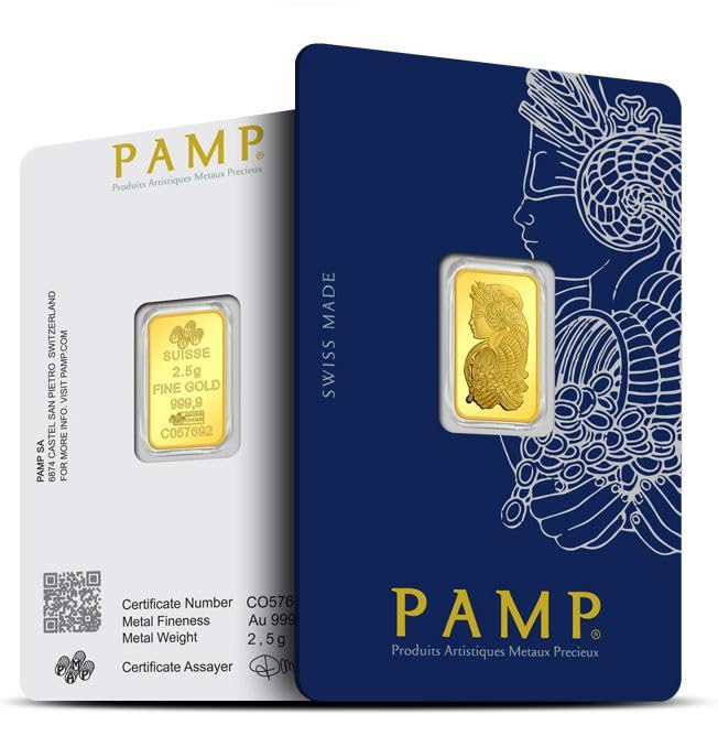 Generic Sterling Silver bezel frame for 2.5 Gram PAMP Suisse Gold Bar Lady Fortuna and 2.5 gram Pamp Rosa2