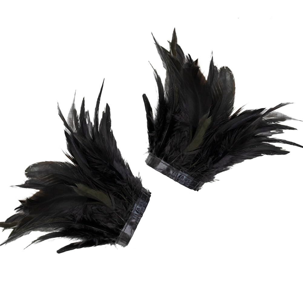 Uposao Federn Armbänder Vintage Damen Feder-Slap-Armbänder Handgelenk Manschetten Flauschig Gothic Feder Manschette Natürlich Verkleidung Kostüm-Zubehör für Halloween Party Cosplay