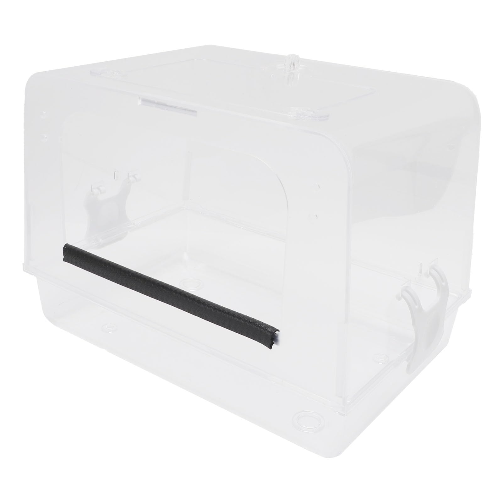 Topiky Bagno per Uccelli in Acrilico Sicuro per Gabbia, Spazioso, Portatile, Facile da Installare, Multifunzionale, per Area Giochi per Pappagalli e Parrocchetti