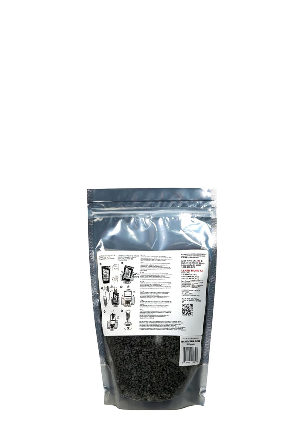 SILCA Secret Bike Chain Wax Blend 500g Heißschmelzwachs-Fahrradkettenschmiermittel mit NanoWolframdisulfid Das schnellste Schmiermittel auf dem Markt Einfache Anwendung im Boiler Bag Neue Verpackung