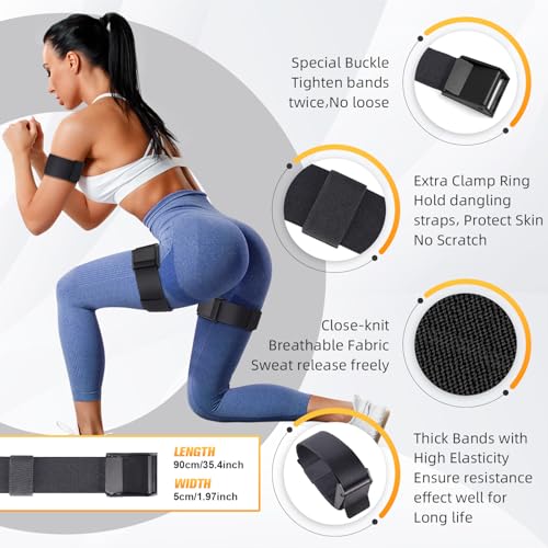 Image of Booty Bands, Blood Flow Restriction Bands for Women /Men, Adjustable BFR Training Bands for Glutes & Hip Building, Occlusion Resistance Bands