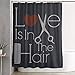 Produktbild Hotyle Liebe ist im Haar Friseur Badezimmer Duschvorhänge 8 Eisen Haken enthalten 90 x 180 cm