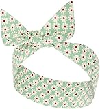 Traumhaftes Haarband in 2 verschiedenen Farben Wahlweise in hellem Mintgrün oder Himmelblau Mit Margeriten als durchgehendes Muster Aus Baumwolle, beidseitig vernäht An den Enden spitz zulaufend Perfekt für jede Vintage Haarfrisur, kann zur Schleife oder zum Knoten gebunden werden