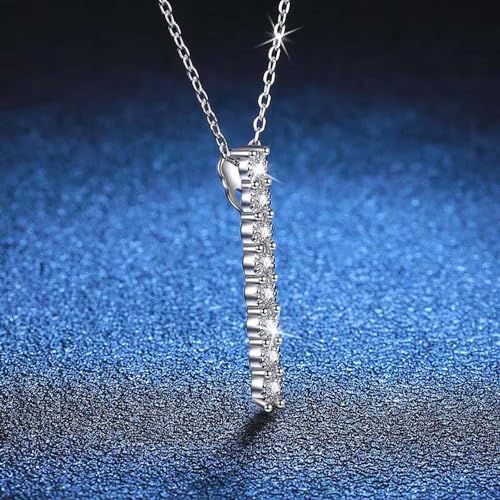 Collier de bar Moissanite Sparksigh, joaillerie fine et éclat d'exception