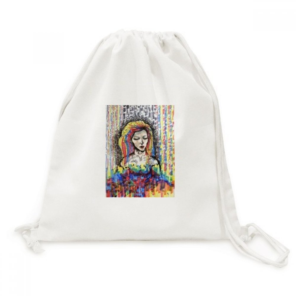 Sac de voyage en toile léger - Toile drawstring backpack abstrait - 5