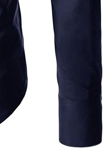 Miniatura 5 de Camisa decorativa a rayas de contraste de moda para hombre, camisa de manga larga de algodón casual con cuello a cuadros