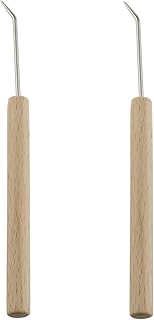 LUORNG 2pcs Bending Crochet Wooden Knitting Loom Hook DIY Tools Sewing Crochet Fittings for Hats Scarves Toys Needle Craft