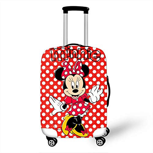 ZHIRUI - Funda protectora para maleta de viaje con estampado de Minnie Mickey y chaqueta a prueba de polvo y licra elástica
