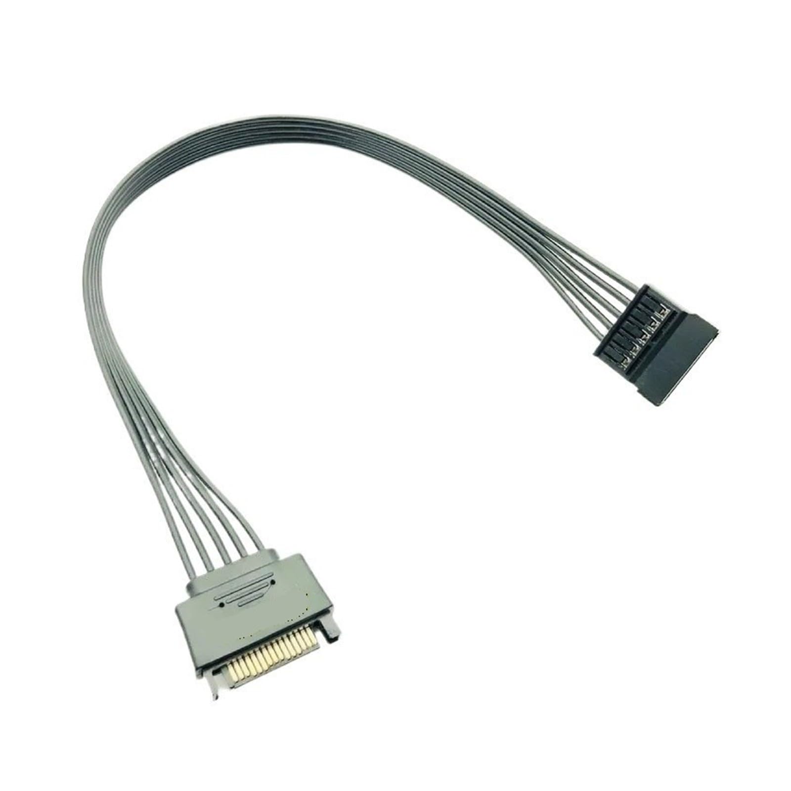 Generico Maschio SATA a 15 pin con maniche singole nero da 30 cm