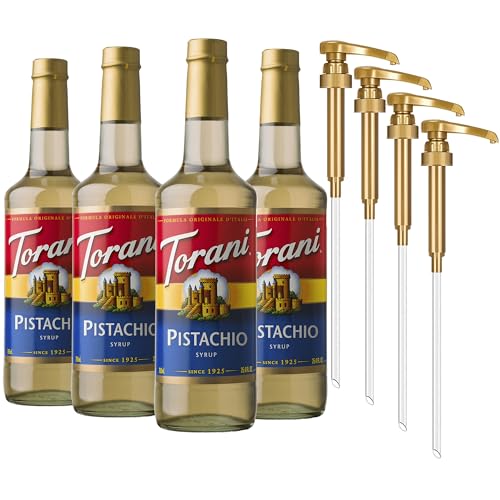 Torani Pistachio Flavored Drink Syrup, 25.4 fl oz (Pack of 4)